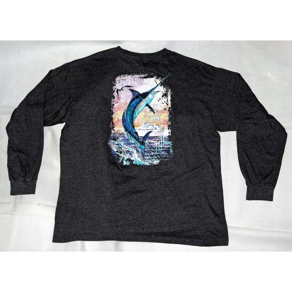 Guy Harvey By Classic Fit Men's Long Sleeve Graphic T-Shirt‎ Size XL - Picture 1 of 6